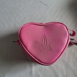 Jeffree Star Pink Heart Cosmetic Bag